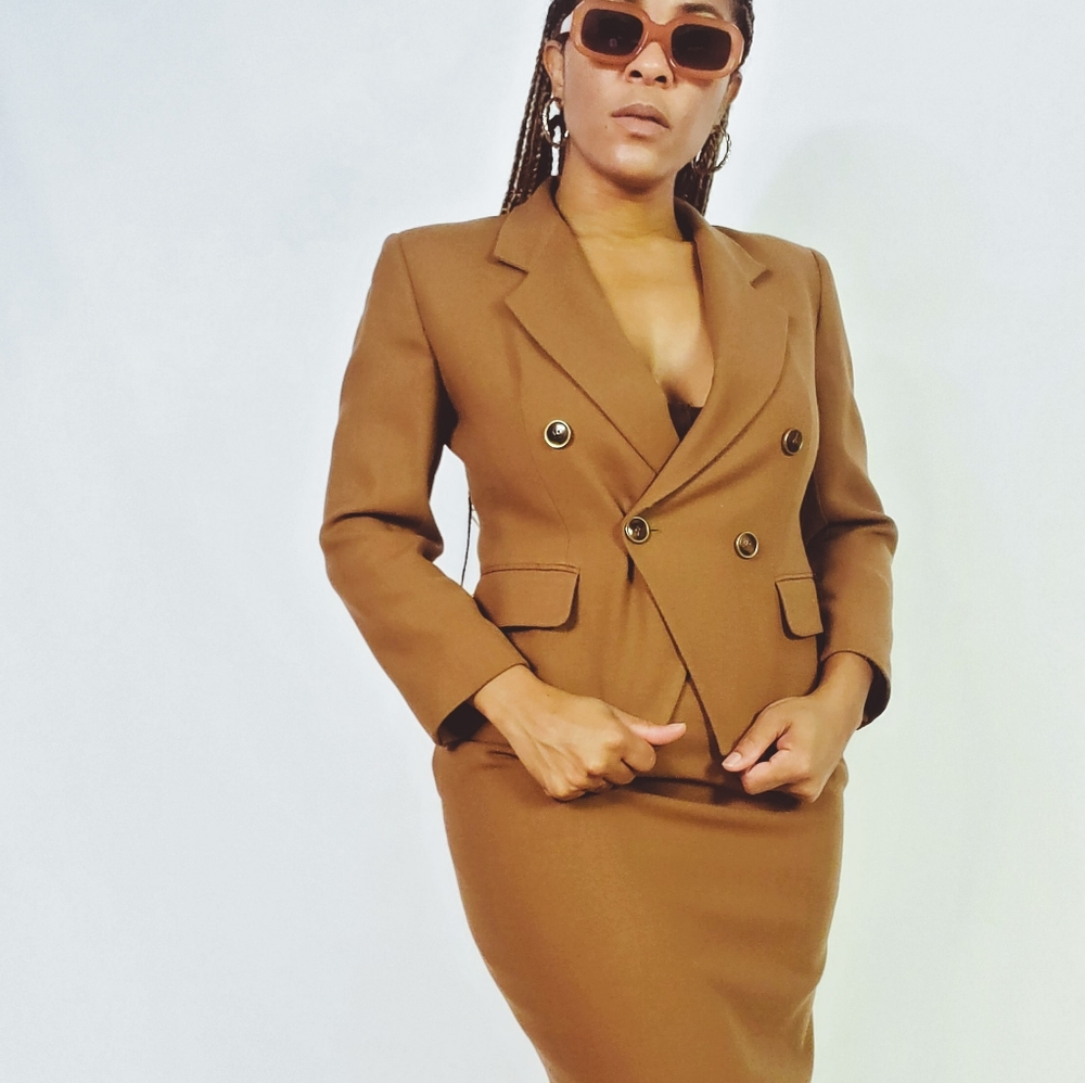 Vintage Brown Skirt Set